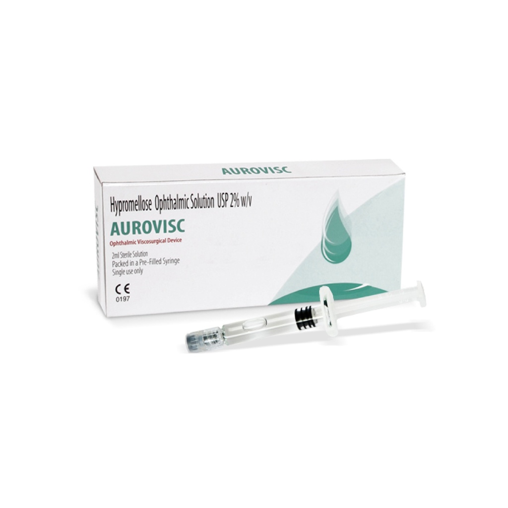 AUROVISC: HIPROMELOSA 2%, 2 ML
