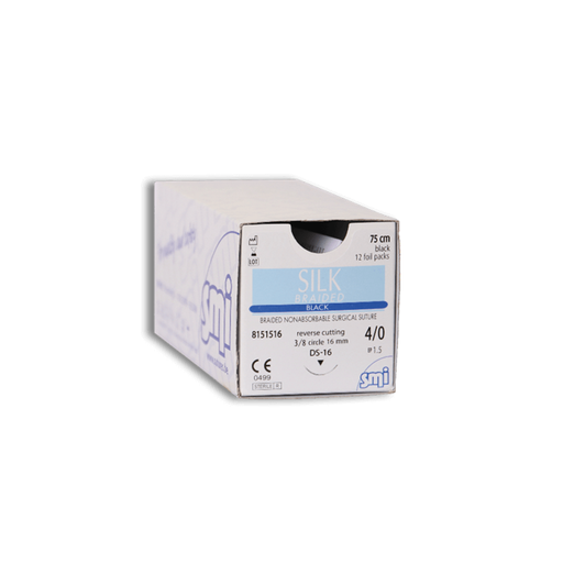 [OS818] SMI-SUTURA SEDA NEGRA 8/0 ESP 45 CM 3/8